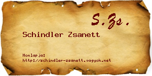 Schindler Zsanett névjegykártya
